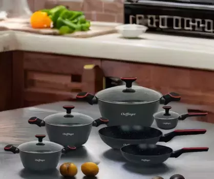 Набор кастрюль Cheffinger, черный