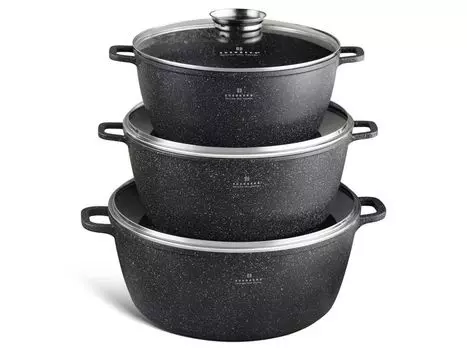 Набор кастрюль EDENBERG EB-8152, 6 предметов - N, черный