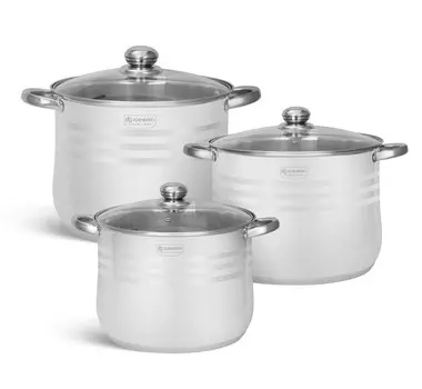 Набор кастрюль Edenberg из 6 предметов, набор индукционных кастрюль 11 л/13 л/16 л, подходит для индукционного подарка EB-517, серебро