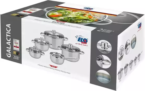 Набор кастрюль Elo, серебряный