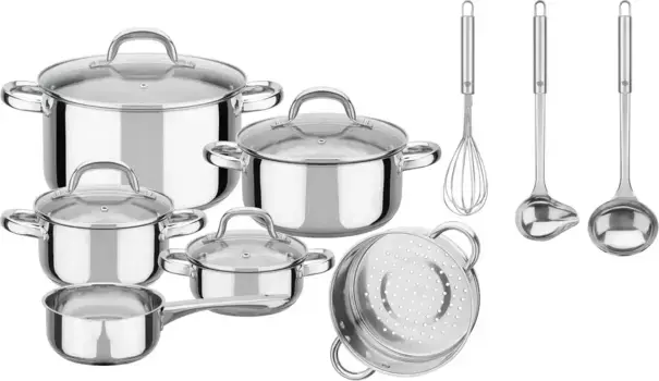Набор кастрюль GSW "Монреаль" из 13 предметов, цвет silberfarben