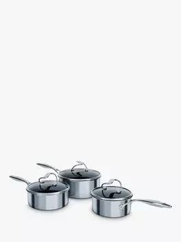 Набор кастрюль из нержавеющей стали с антипригарным покрытием Circulon SteelShield серии C, 3 предмета