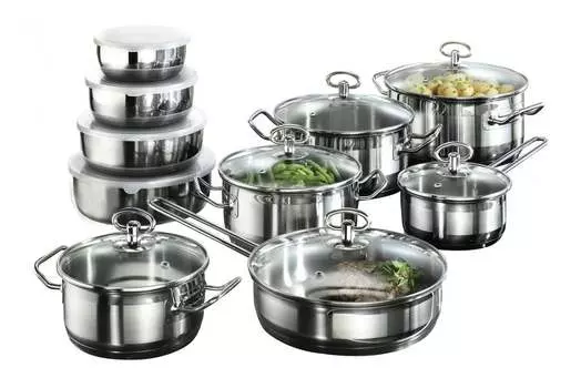 Набор кастрюль Karcher Jasmin, нержавеющая сталь, 20 предметов