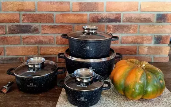 Набор кастрюль Klnberg, черный