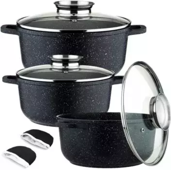 Набор кастрюль Klnberg, черный