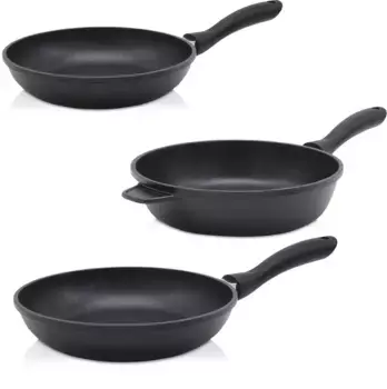 Набор кастрюль Krger "Набор алюминиевых кастрюль LEIPZIG 28 см, черный