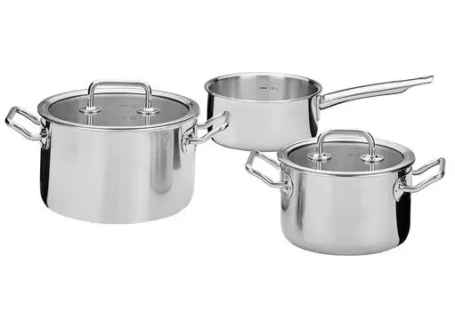 Набор кастрюль SPRING со стеклянной крышкой Brigade Basic 3 предмета