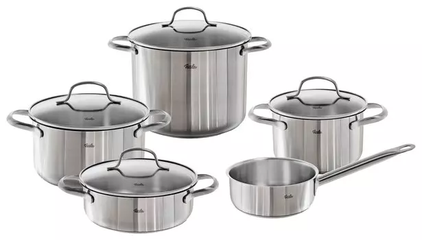 Набор кастрюль торонто 5 предметов Fissler, серебряный