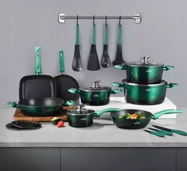 Набор кастрюль Zilner, зеленый