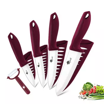 Набор керамических ножей Myvit, красный