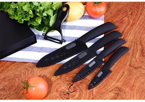Набор керамических ножей Welikekitchen из 5 предметов — высококачественное лезвие, эргономичная ручка, устойчивая к ржавчине — идеально подходит для поваров-любителей и профессионалов