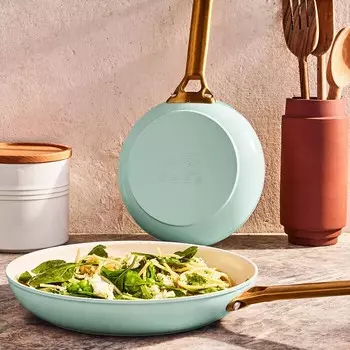 Набор керамических сковород с антипригарным покрытием GreenPan Reserve диаметром 10 и 12 дюймов, зеленый