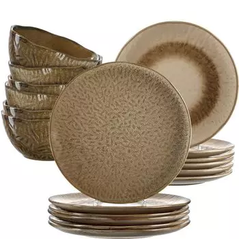 Набор керамической посуды LEONARDO Matera 18 предметов. бежевый, 026051