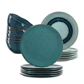 Набор керамической посуды matera (18 предметов) Leonardo, синий