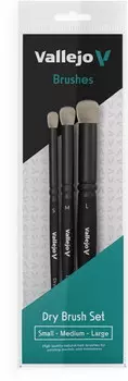 Набор кистей для сухой чистки Vallejo B07990 Natural (S, M, L)