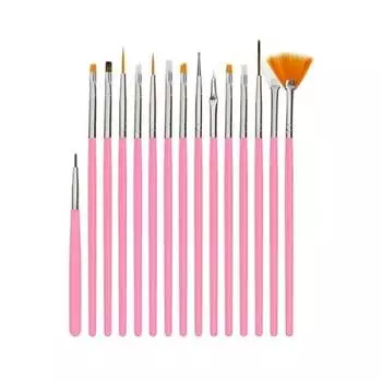 Набор кистей для украшения Mavi, 15 шт., розовый