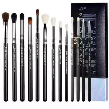 Набор: кисти для макияжа глаз t338, 13 шт./1 упаковка. Jessup Pro eyeshadow brushes set