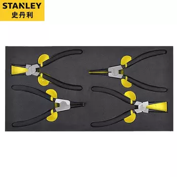 Набор клещей для стопорных колец Stanley, плоскогубцы для внутреннего зажима и стопорного кольца внешнего зажима, многофункциональное отверстие для вала, набор из 4 предметов 90-069-23