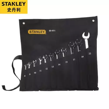 Набор ключей двойного назначения Stanley, 11 предметов, метрические открытые двусторонние полированные длинные ключи сливового цвета 93-611-22