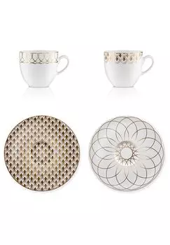 Набор кофейных чашек First.Gold Vola, muster 002 + 004