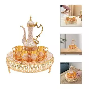 Набор кофейных чашек и чайников, набор чайных сервизов, набор чайных сервизов для украшения чайного стола, набор чайников GreatDEshop2021, золото