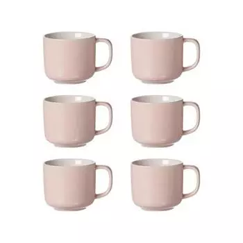 Набор кофейных чашек jasper, 6 шт. Ritzenhoff, розовый