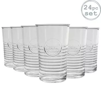 Набор коктейльных бокалов Bormioli Rocco Officina 1825 Furrowed Highball, 475 мл, 24 шт