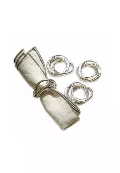 Набор колец для салфеток, 4 шт., серебро Лимче Loberon