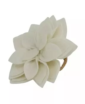 Набор колец для салфеток Felt Blossom, 4 шт Saro Lifestyle, слоновая кость