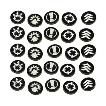 Набор командных жетонов, черный, Warhammer 40k - Legions Imperialis Accessories