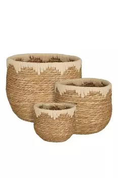 Набор корзин для растений из 3 предметов Mica Decorations, бежевый