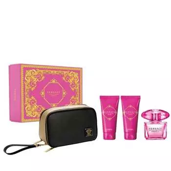 Набор косметики, 3 шт + косметичка Versace, Bright Crystal Absolu