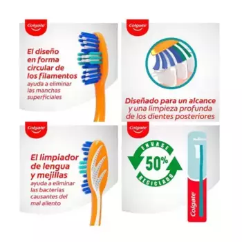 Набор косметики Cepillo Triple Accin Medio Pack Familiar Colgate, 4 unidades