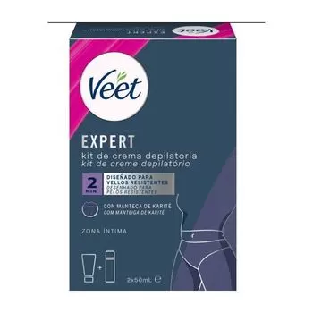 Набор косметики Expert Kit de Crema Depilatoria Zona ntima Veet, 2 x 50 ml