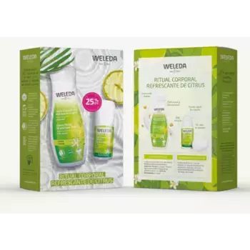 Набор косметики Pack Desodorante + Aceite Corporal Refrescante Citrus Weleda, Set 2 productos