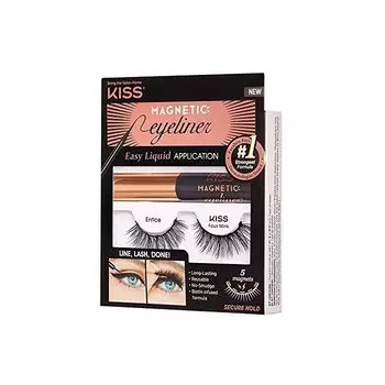 Набор косметики Pestaas Postizas Magnetic Eyeliner Eyelash Kit Kiss, 03 Enlice
