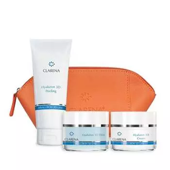 Набор косметики по уходу за лицом, 3 шт + косметичка Clarena
