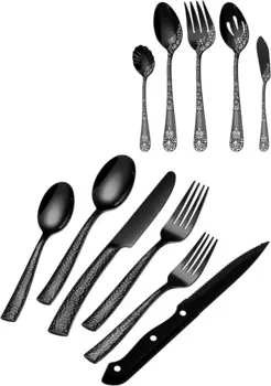 Набор кованых столовых приборов EUIRIO, Black