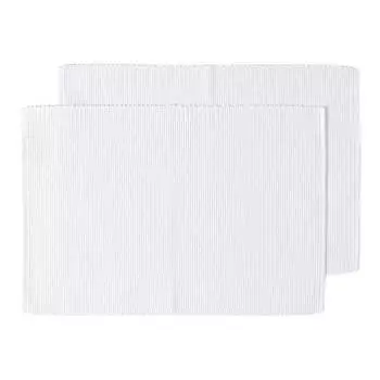 Набор ковриков для столовых приборов из 2 штук. Homescapes, белый