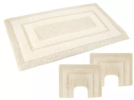 Набор ковриков для ванной комнаты PHP Home Philosophy Sirio Footrests Non-slip, 3 предмета, пудровый