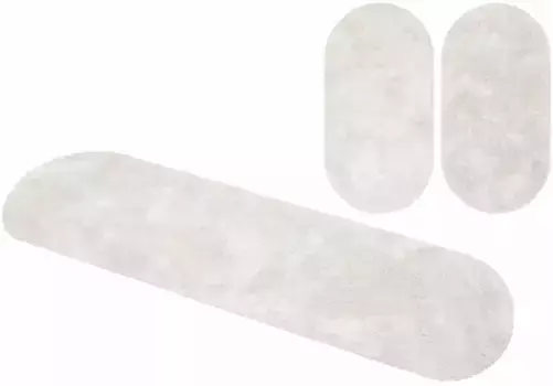 Набор ковров для спальни Bruno Banani Dana (70х140 см (2 шт.), 70х250 см (1 шт.)), белый