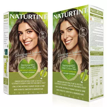 Набор: краска для волос 6n тёмно-русый, 2x179 мл Naturtint
