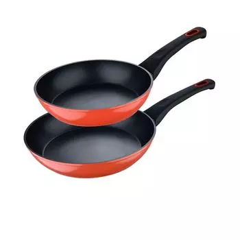 Набор красных алюминиевых сковород Bergner