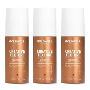 Набор: крем-матирующая паста для волос Goldwell Stylesign Texture Roughman, 3х100 мл