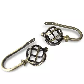 Набор крючков для штор Contemporary Home Living 9,25 дюйма 2 шт, коричневый