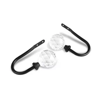 Набор крючков для штор Contemporary Home Living 8,75 дюйма 2 шт, черный