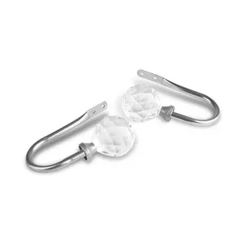 Набор крючков для штор Contemporary Home Living 8,75 дюйма 2 шт, серебряный