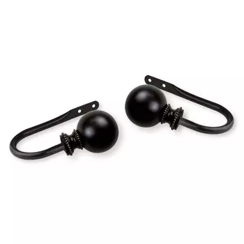 Набор крючков для штор Contemporary Home Living 8,75 дюйма 2 шт, черный