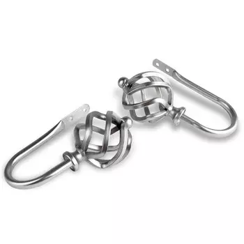 Набор крючков для штор Contemporary Home Living 9,25 дюйма 2 шт, серебряный