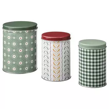 Набор круглых контейнеров Ikea Food Storage, 3 предмета